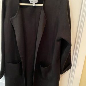 Elle cardigan / coat. Like new, no pilling, metallic sheen to it.